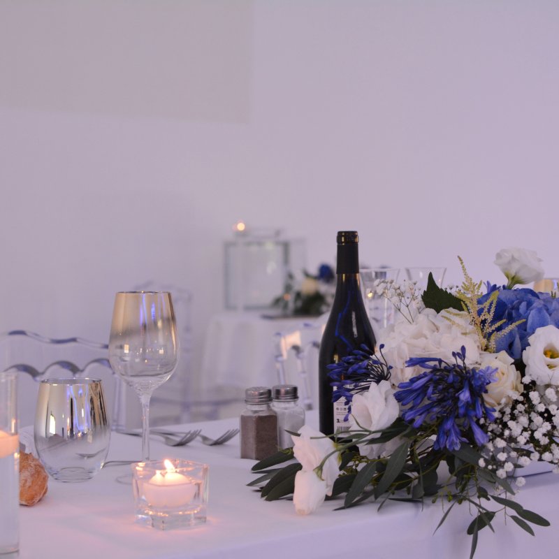 decoration-mariage-bleu et blanc